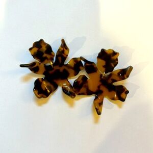 Lele Sadoughi Small Paper Lily Earrings // Tortoise Shell